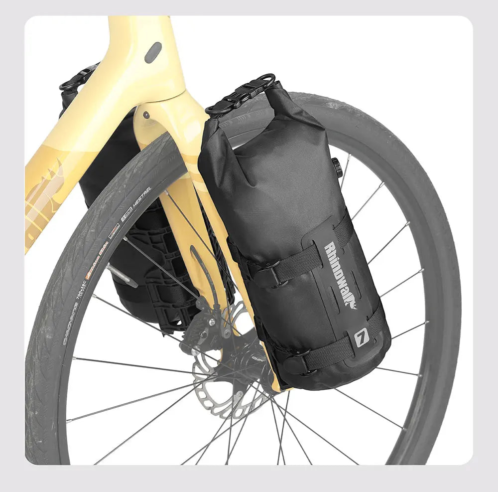 Rhinowalk 4L/7L Waterproof Bike Fork Bag Cage Mount Front Rack MTB RoadTour