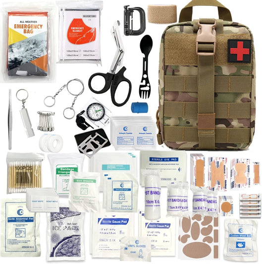315-Piece First Aid & Tactical Survival Kit - Camping, Hiking, Hunting, Climbing