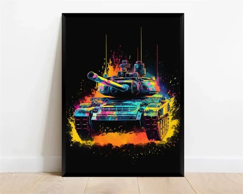 Pop Neon Video Game Character Canvas Wall Art Gamepad Headphones Gaming Room