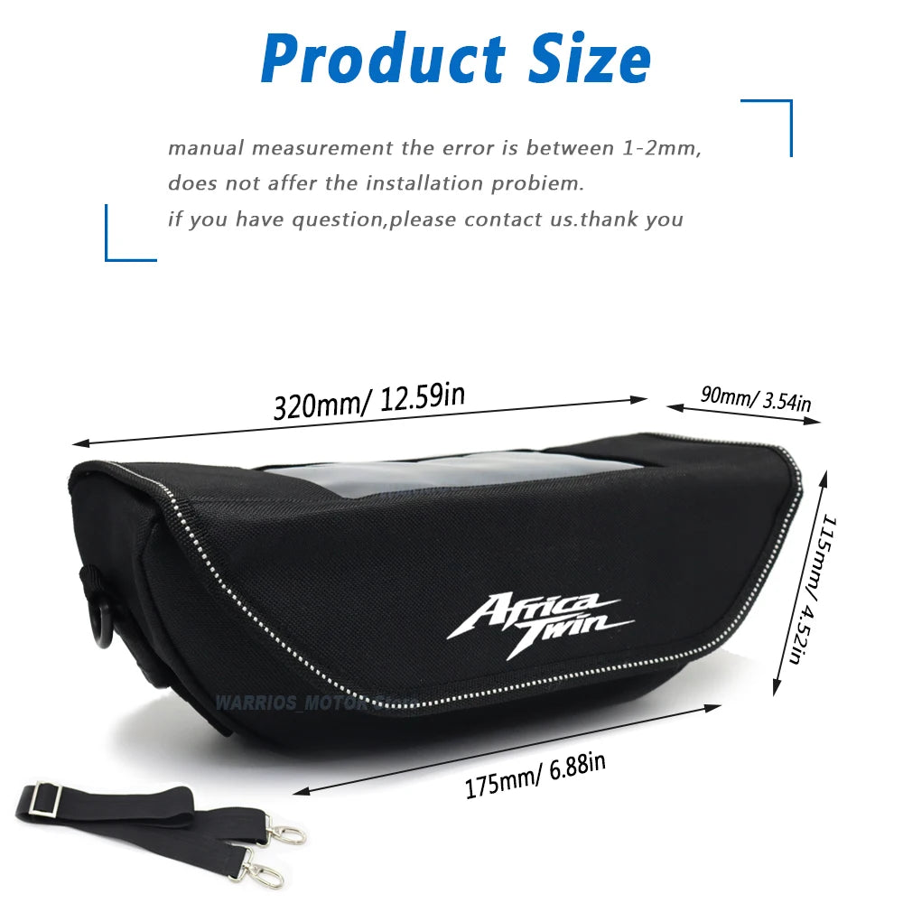 Honda Africa Twin CRF1100L CRF1000L Handlebar Bag Waterproof Storage Travel Kit