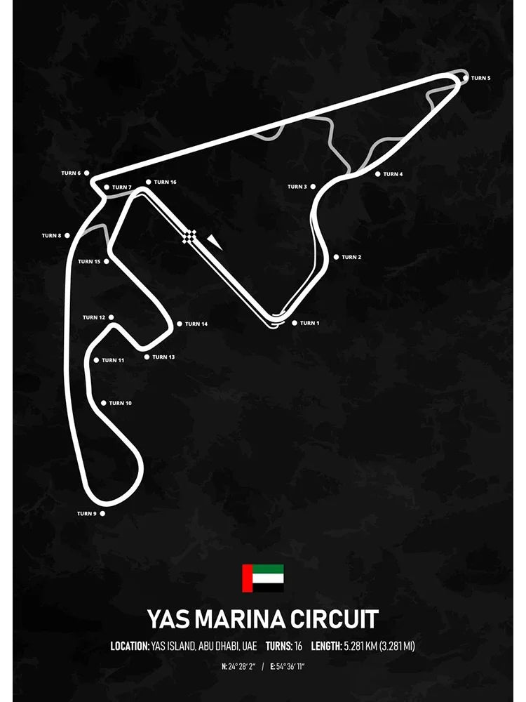F1 Racing Track Poster Canvas Prints Monaco, Silverstone, Spa, Le Mans - Mancave
