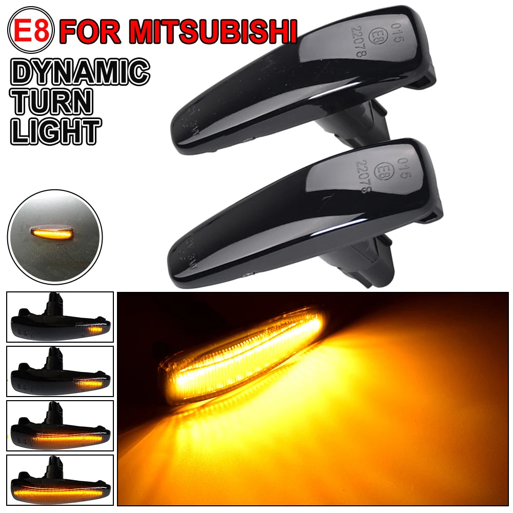 LED Dynamic Side Marker Turn Signal Light For Mitsubishi Lancer Evo X Outlander