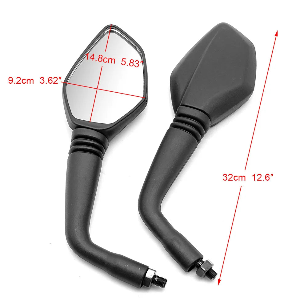 Universal Motorcycle Mirrors 10mm x1.25 (1x Right thread, 1x Left Thread ADV