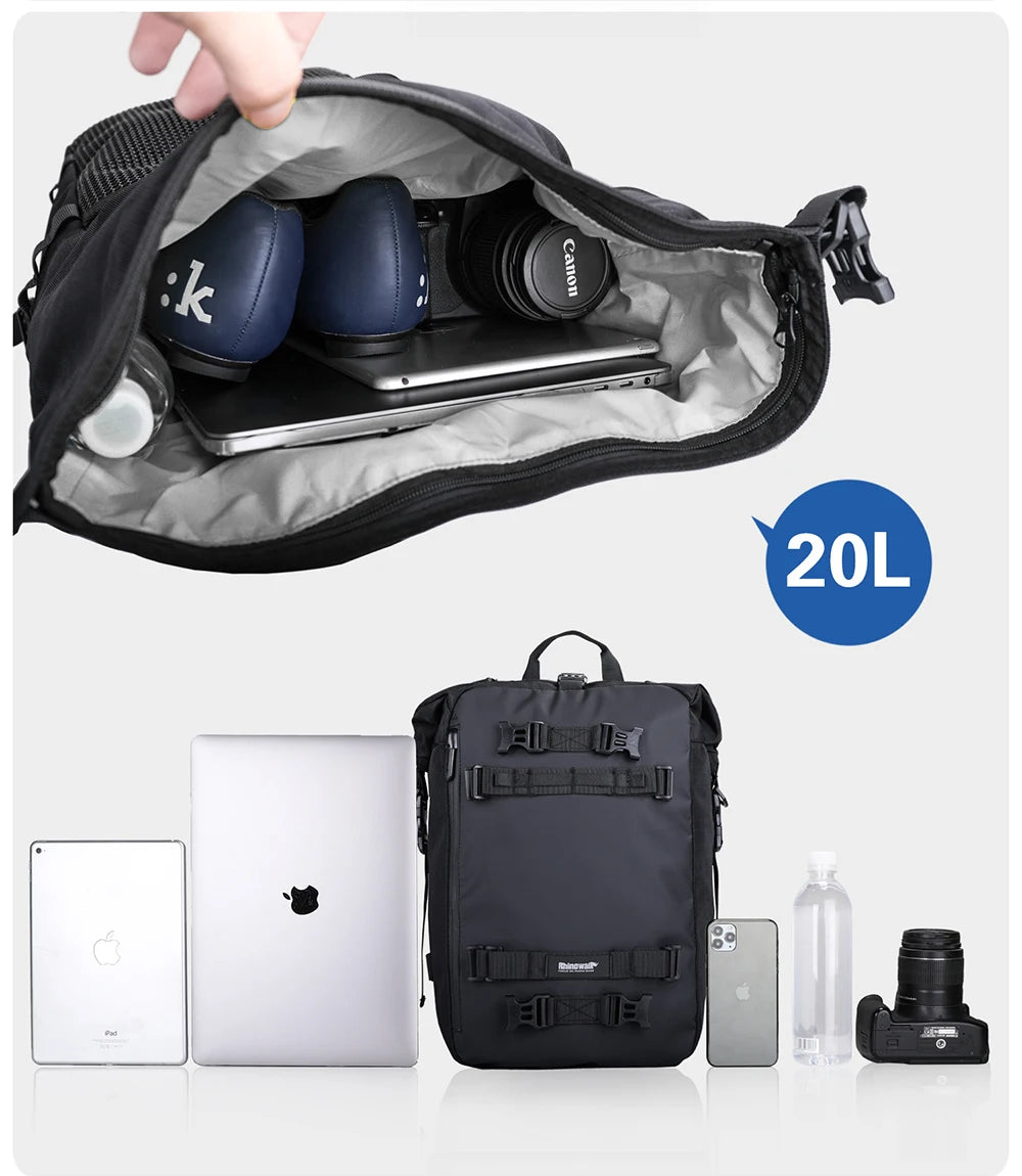 Rhinowalk Motorcycle Saddle Luggage Waterproof Rear Seat Bag 10L 20L 30L