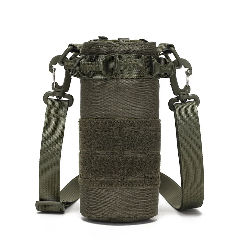 Tactical Molle Water Bottle Pouch Hydration Carrier Bag with Strap Nylon