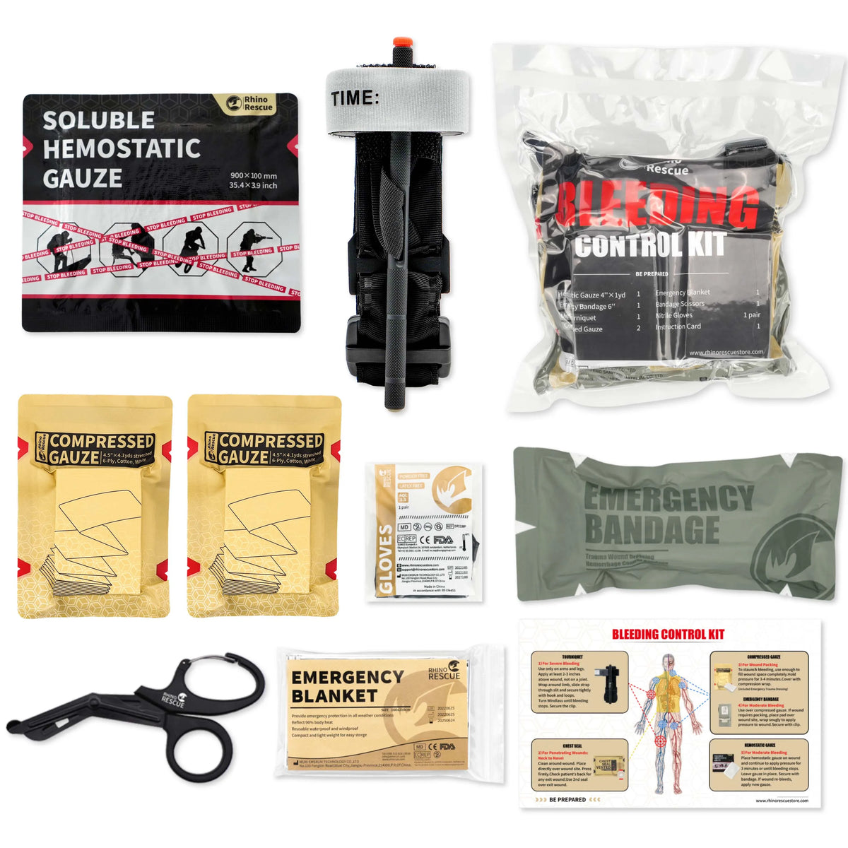 RHINO RESCUE-SE IFAK Trauma First Aid Kit | Tactical Medical Pouch | Emergency