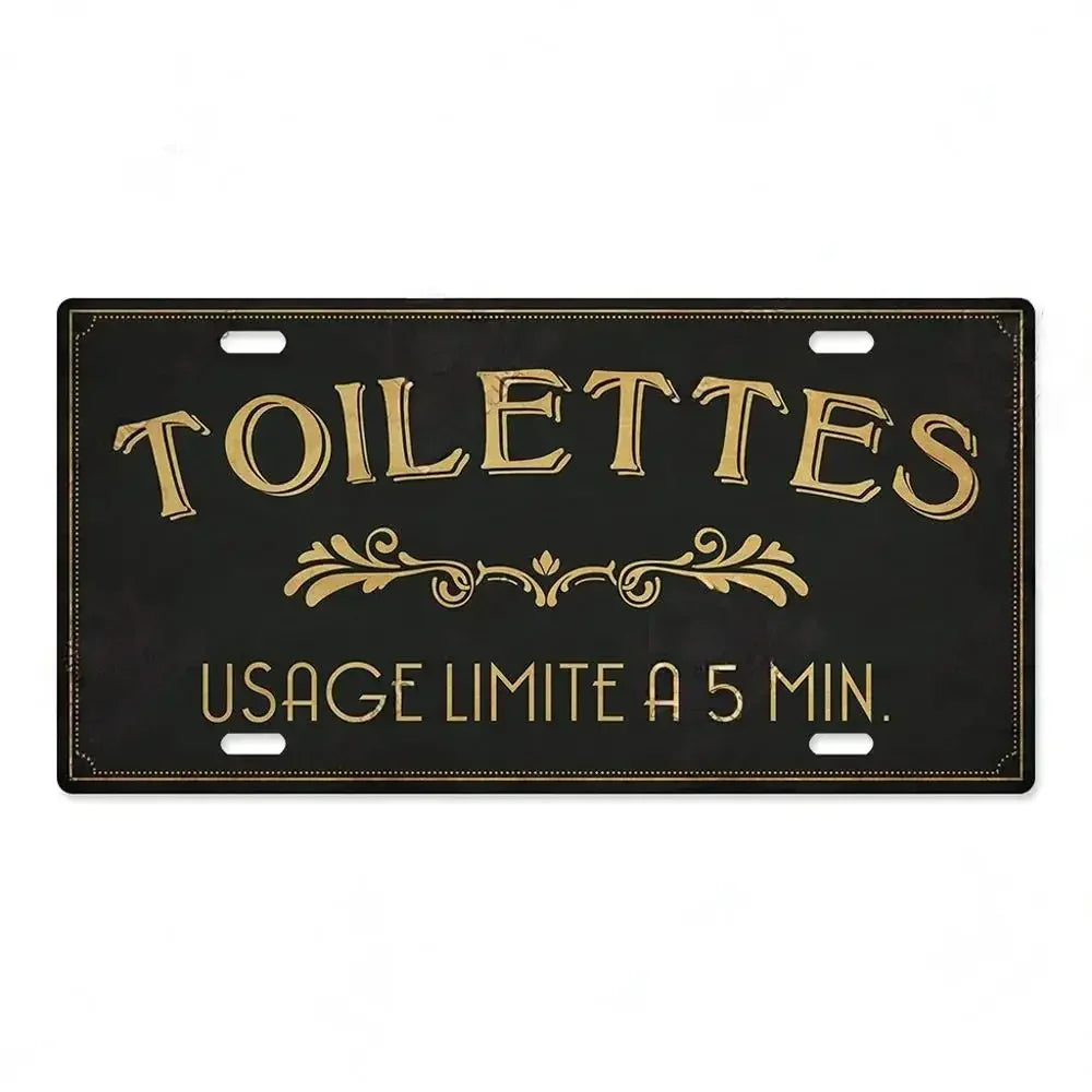 Vintage style Restroom Metal Sign Plaque Plate for Bar, Club, Toilet, Bathroom