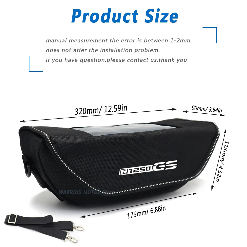Handlebar Bag BMW F750GS F850GS R1200GS R1250GS ADV HP Waterproof Storage