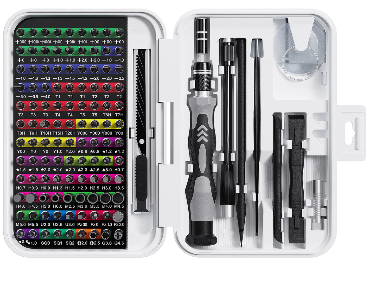 132-in-1 Magnetic Precision Screwdriver Set w/ Storage Box – Repair Tool Kit