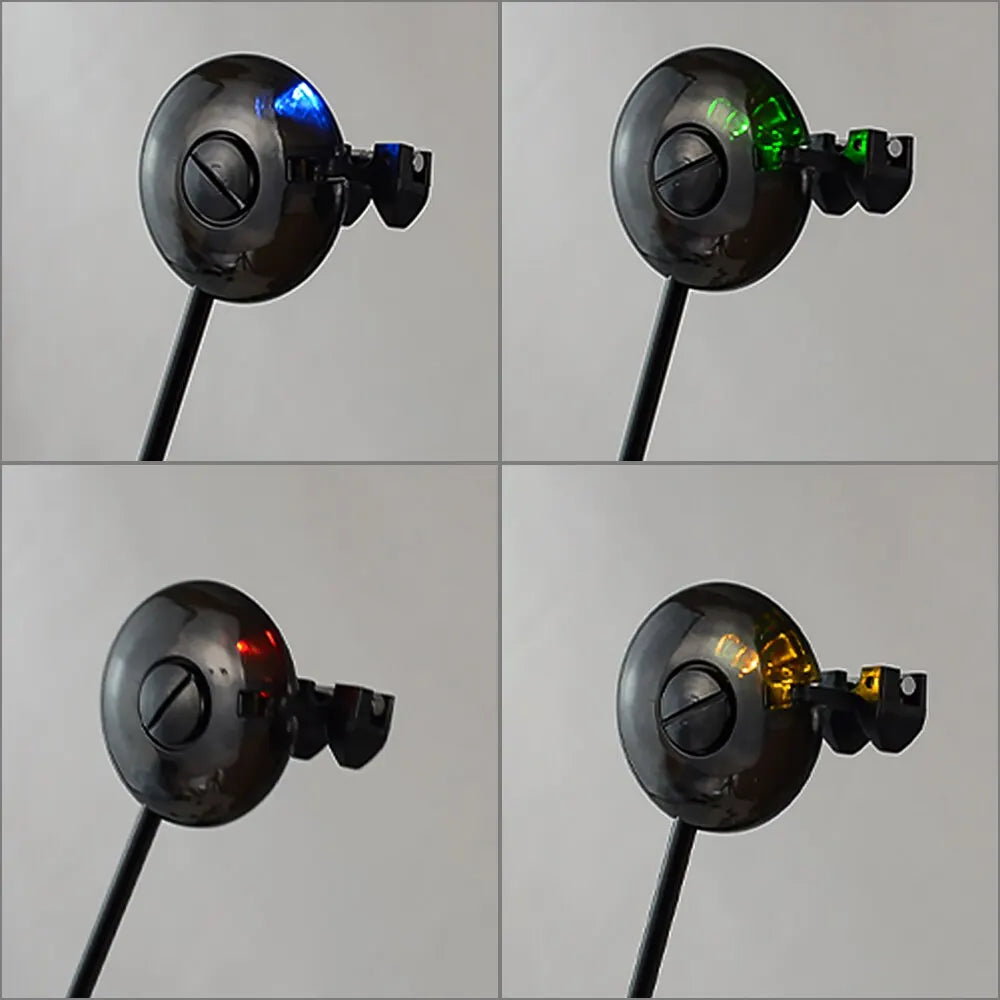 LED Carp Fishing Swingers Drop Off Indicator Set – 4 Colors in Zipped Case