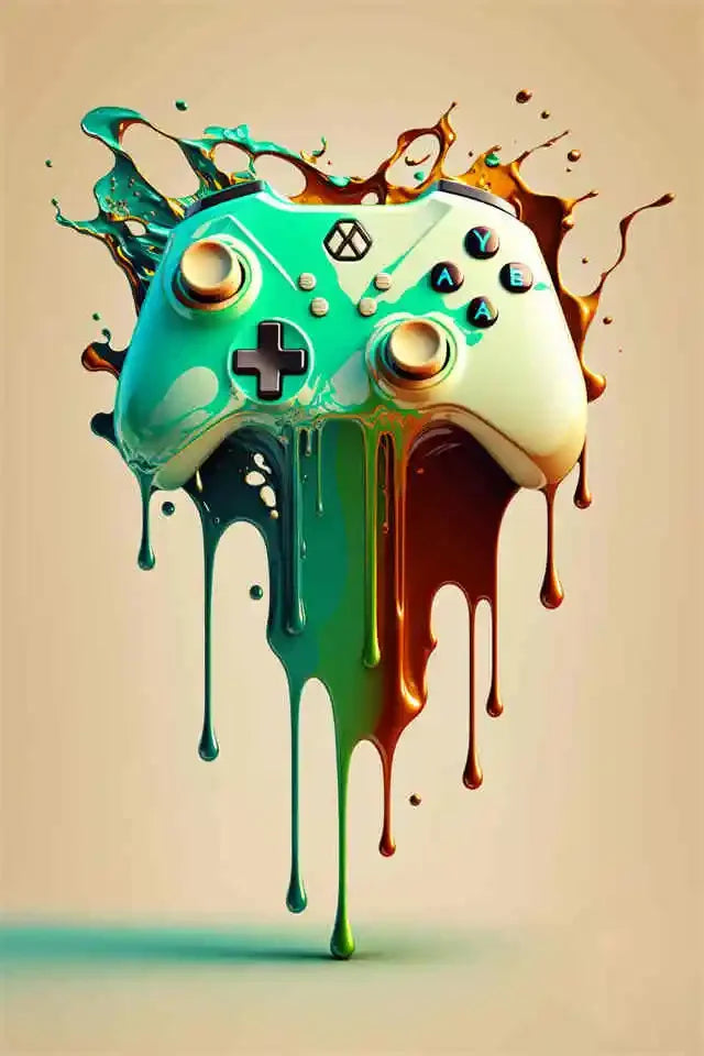 Colorful Vibrant Gamer Canvas Wall Art Nordic Aesthetic Unframed Poster Mancave
