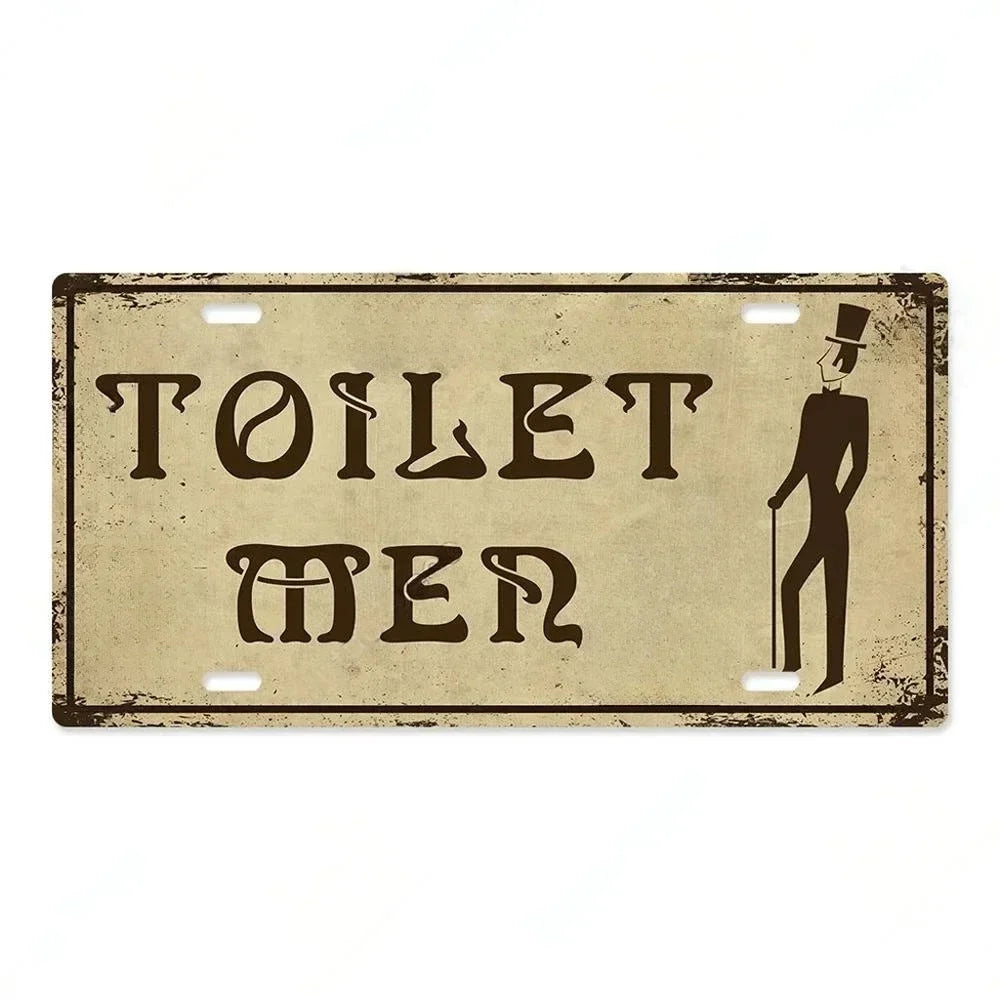 Vintage style Restroom Metal Sign Plaque Plate for Bar, Club, Toilet, Bathroom