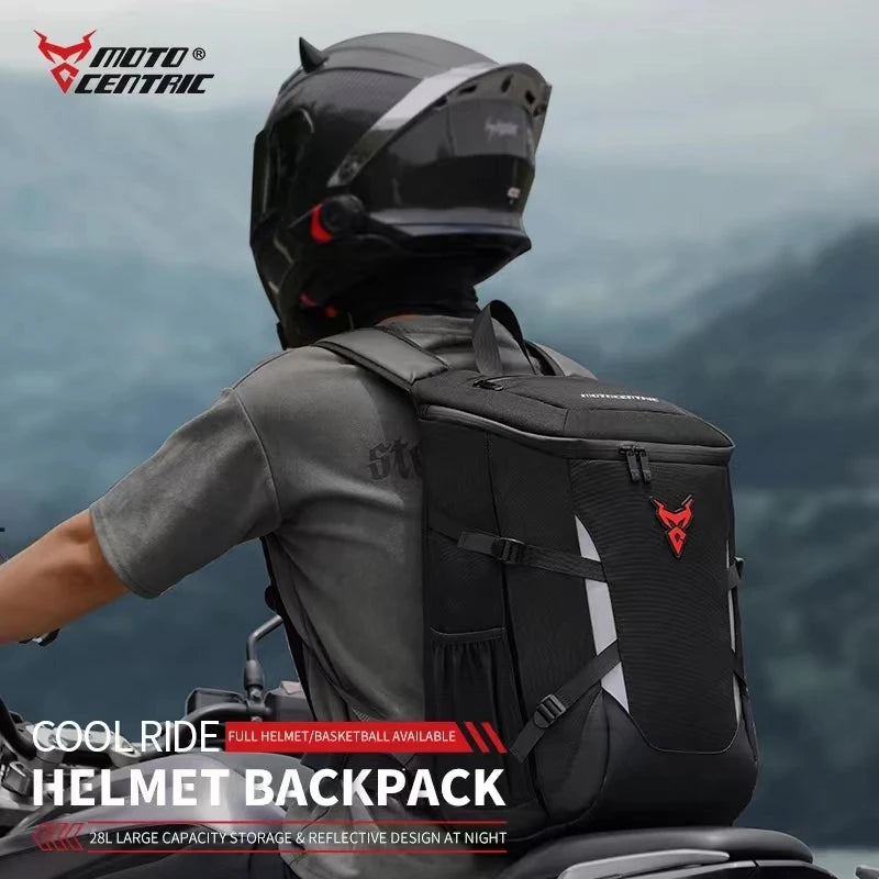 28L Motorcycle Backpack Waterproof Helmet Bag Travel Knapsack Touring luggage