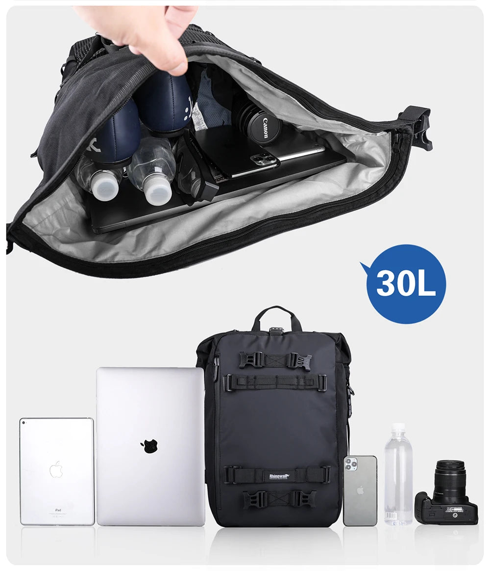 Rhinowalk Motorcycle Saddle Luggage Waterproof Rear Seat Bag 10L 20L 30L