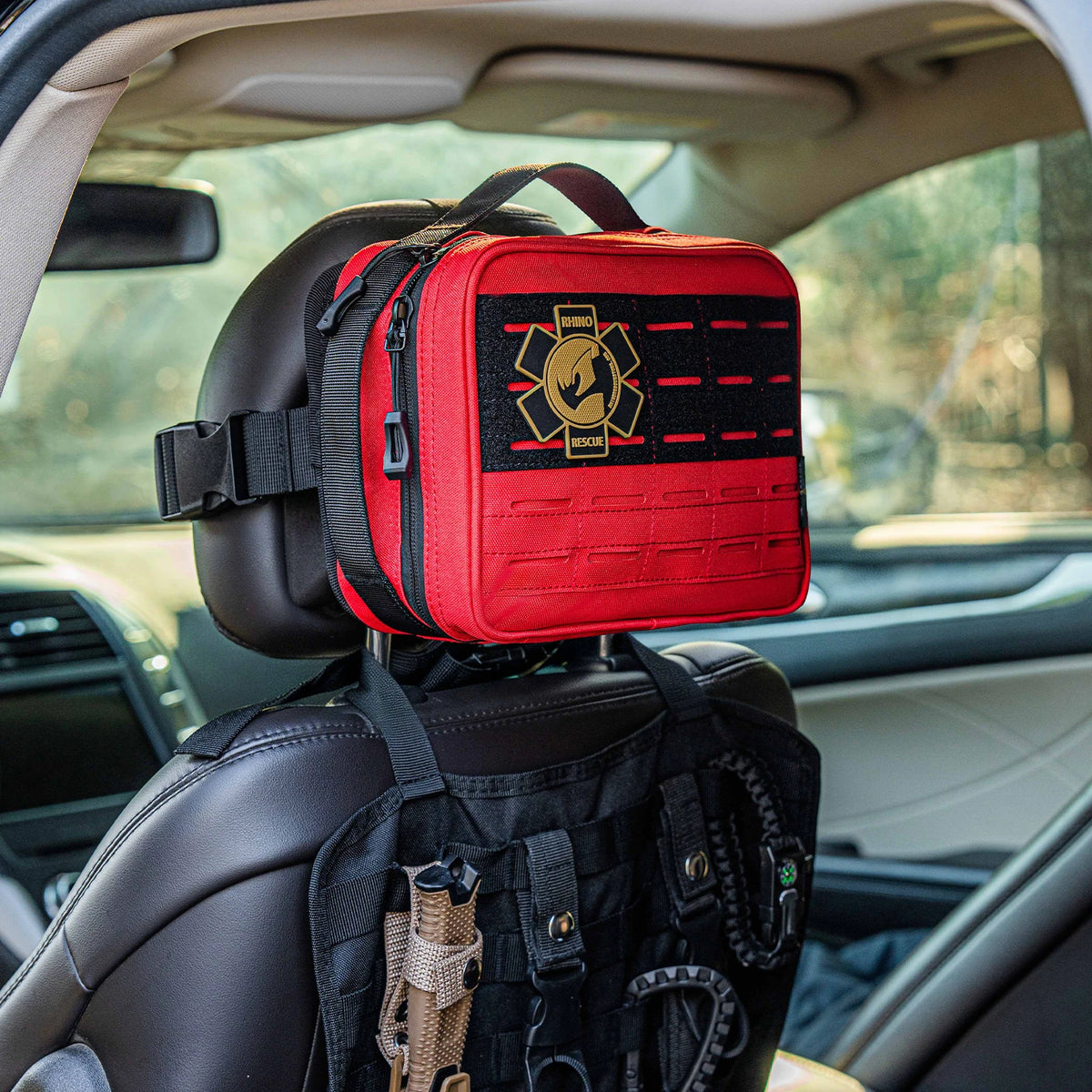 RHINO RESCUE Vehicle Emergency First Aid Kit Tourniquet MOLLE Pouch Organizer