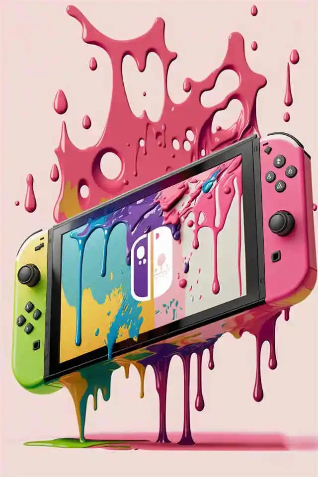 Colorful Vibrant Gamer Canvas Wall Art Nordic Aesthetic Unframed Poster Mancave
