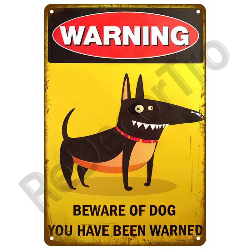 Warning Danger Beware Metal Sign,  Home Wall Decor Bar, Club, Man Cave Gift