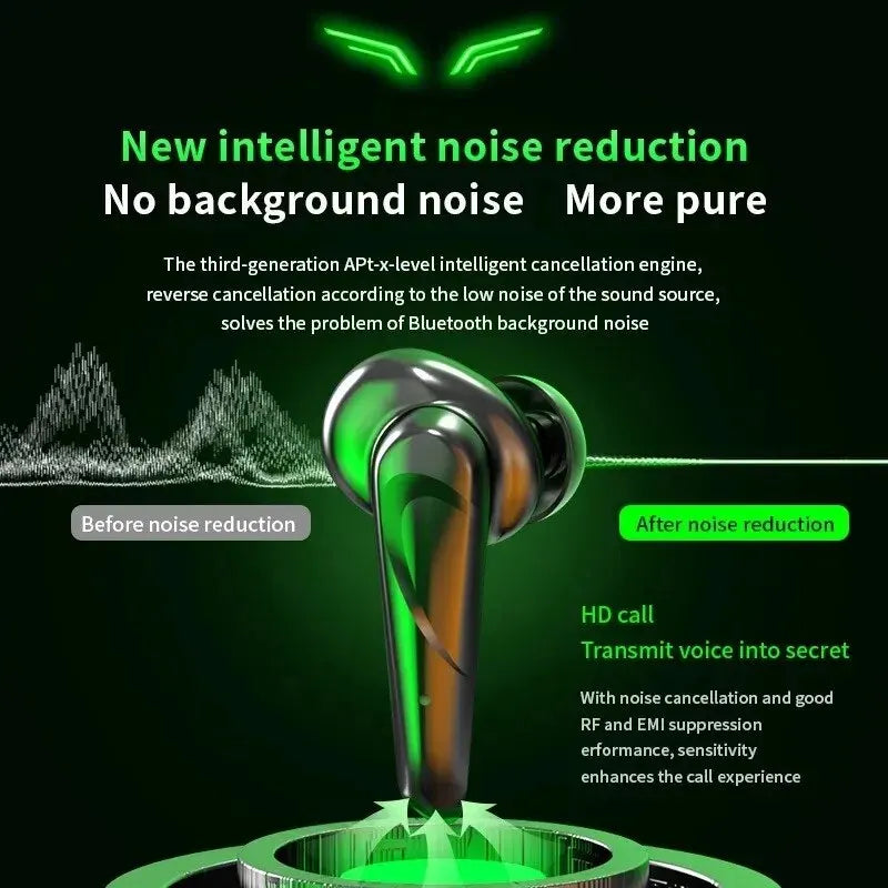 X15pro TWS Wireless ultra low latency Gaming Bluetooth Headphones with Microphones Noise Reduction High Fidelity Bass Earphones