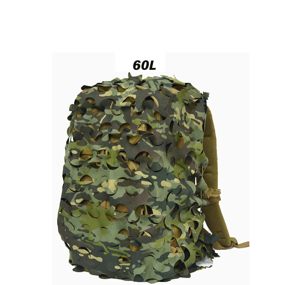 3D Camo Net Backpack Cover – Laser Cut Camouflage for Airsoft & Paintball