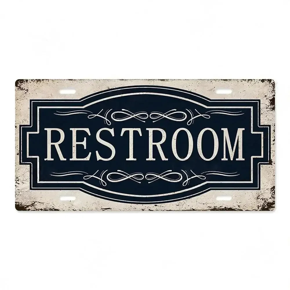 Vintage style Restroom Metal Sign Plaque Plate for Bar, Club, Toilet, Bathroom