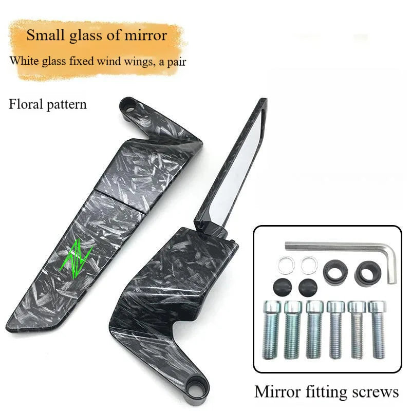 Kawasaki Z900 Z1000 Z800 Z750 Z650 Z400 Carbon Wing Rear View Mirrors Pair