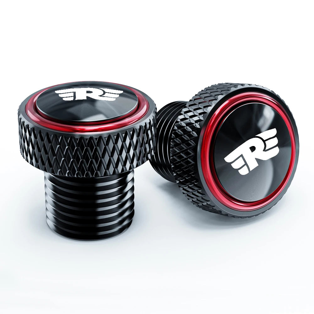 Royal Enfield Mirror Hole Plug CNC Bolt Cap Himalayan Interceptor Pair