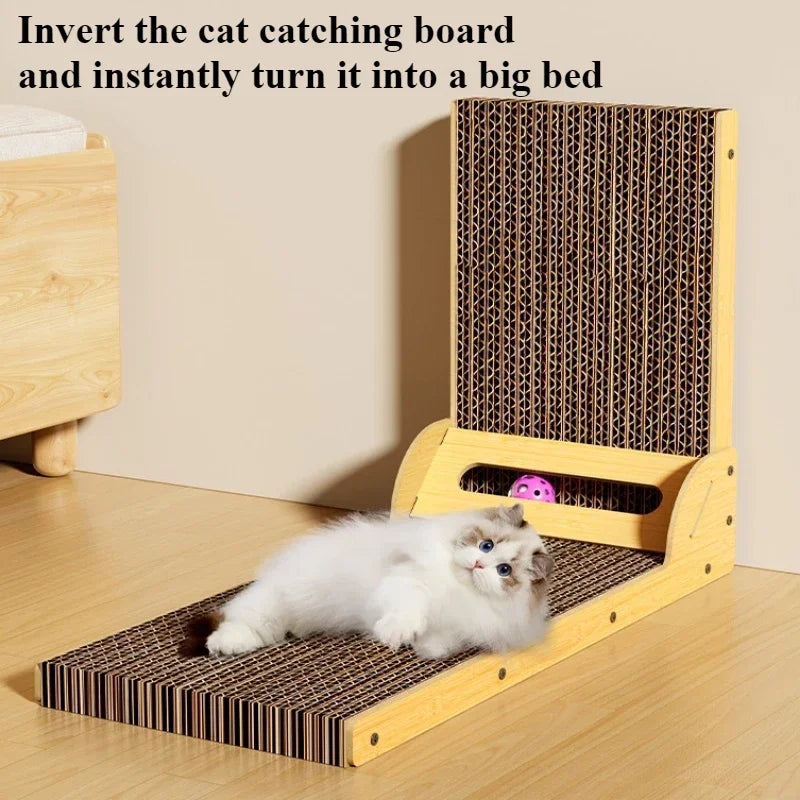 Cat Scratching Board L-Shaped – Durable Scratcher & Claw Grinding Toy