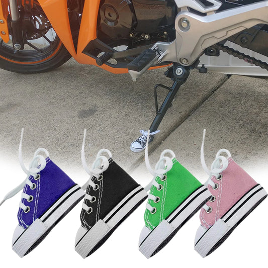 Mini Canvas Shoe Kickstand Cover for Motorcycle Side Stand – Funny Support Pad