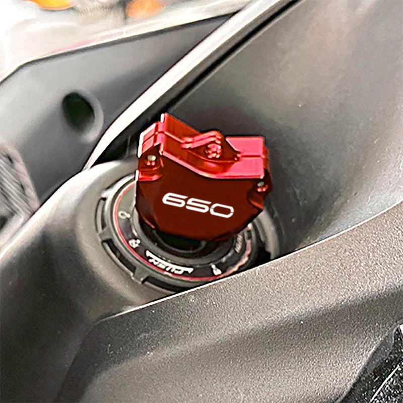 CNC Motorcycle Key Shell Cover & Keychain for Kawasaki Z650 Ninja 650 2017-2025