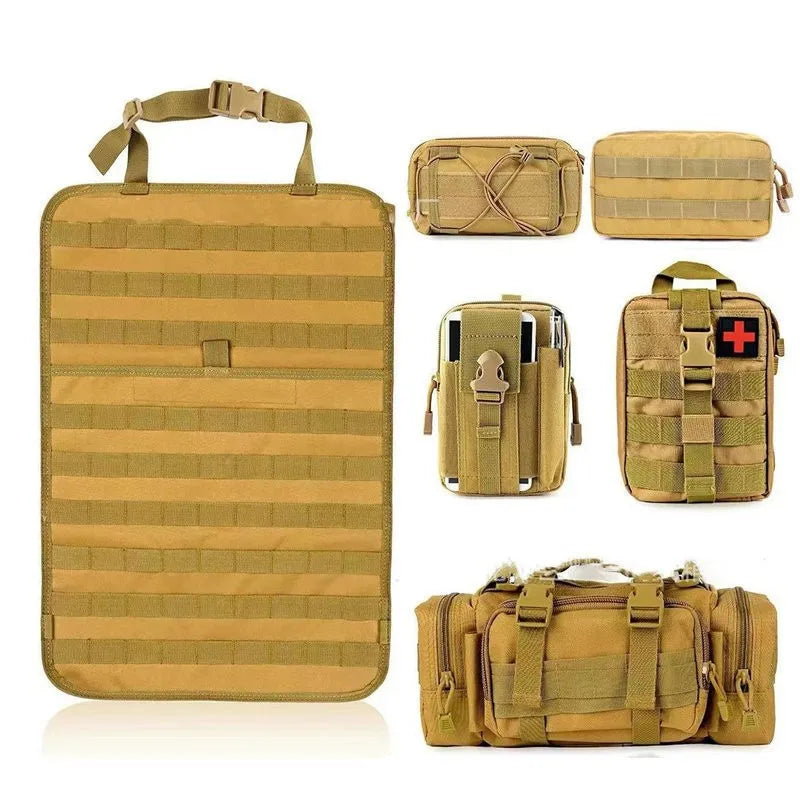 Tactical Car Backseat Hanging Storage Bags – Multi-Pocket, organiser, First Aid,