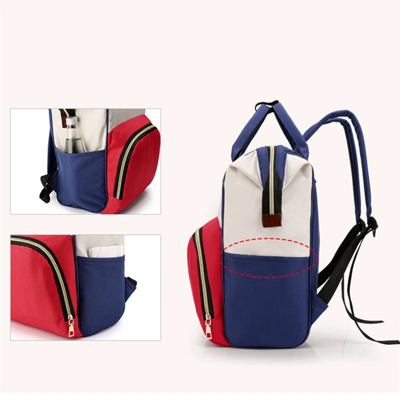 Stylish Canvas Mummy Bag - Large Capacity, Multi-Functional, Thermal Insulation