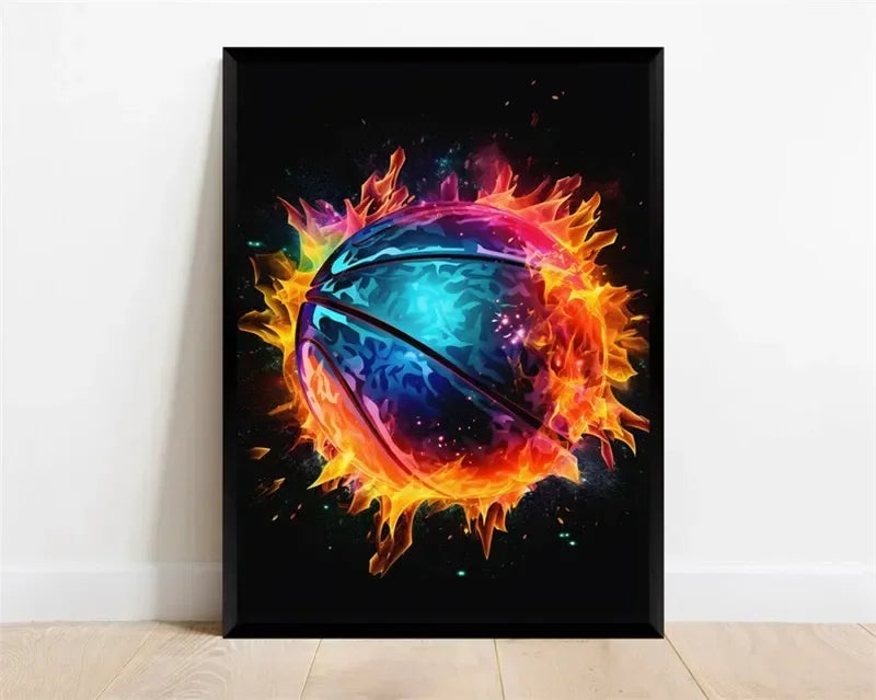 Pop Neon Video Game Character Canvas Wall Art Gamepad Headphones Gaming Room