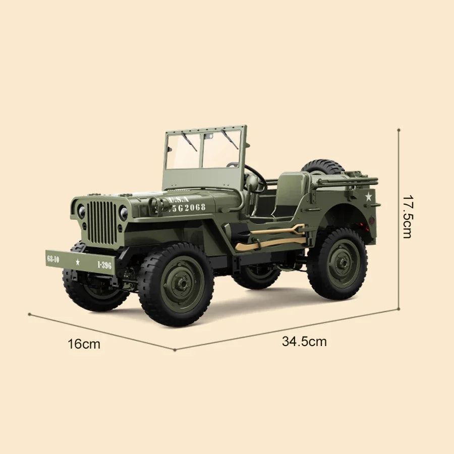 JJRC C8815 1/10 4WD RC Military Jeep style Truck RTR Off-Road Crawler upto 100m