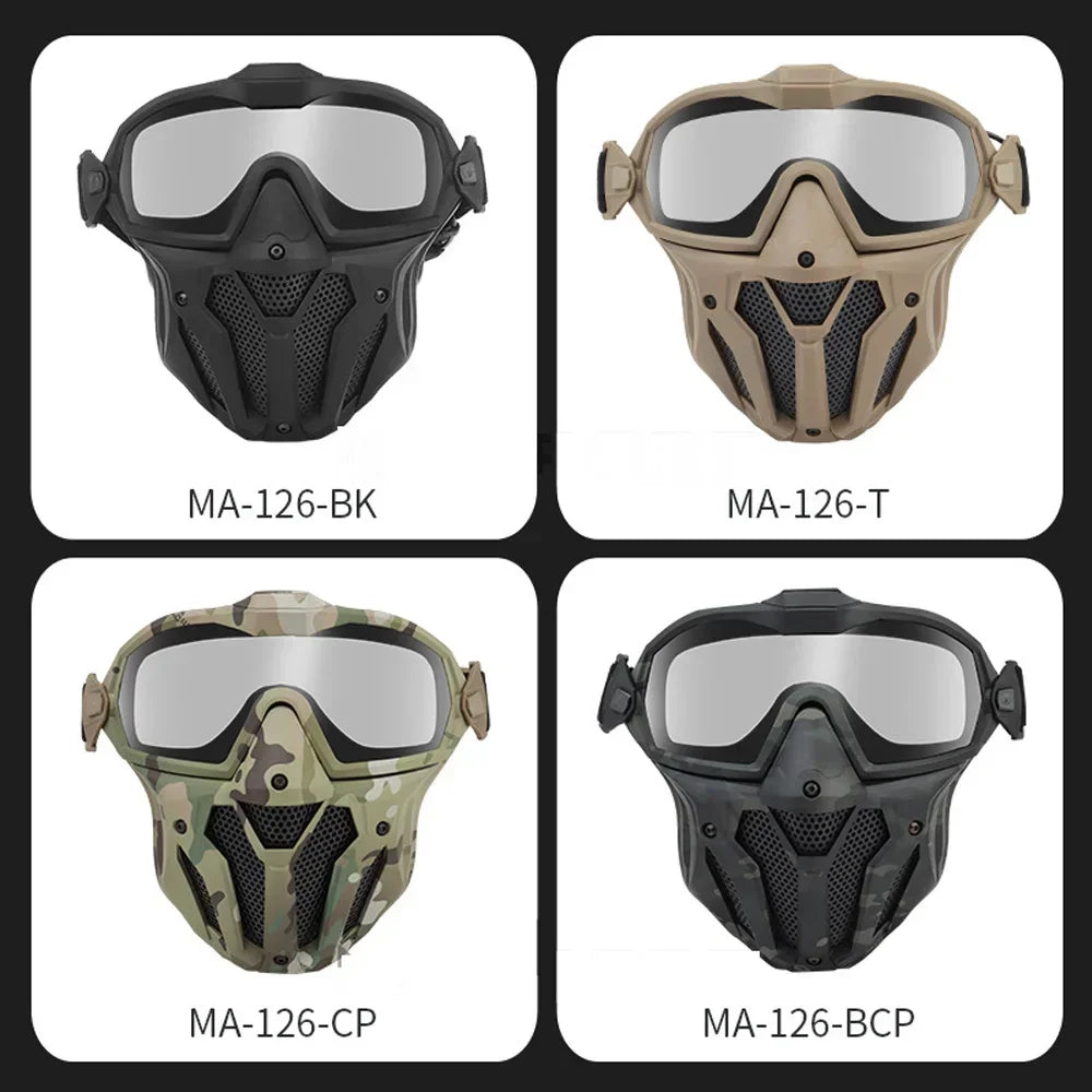 Airsoft Paintball Full Face Mask Protection Anti-Fog with Fan built-in, Cosplay
