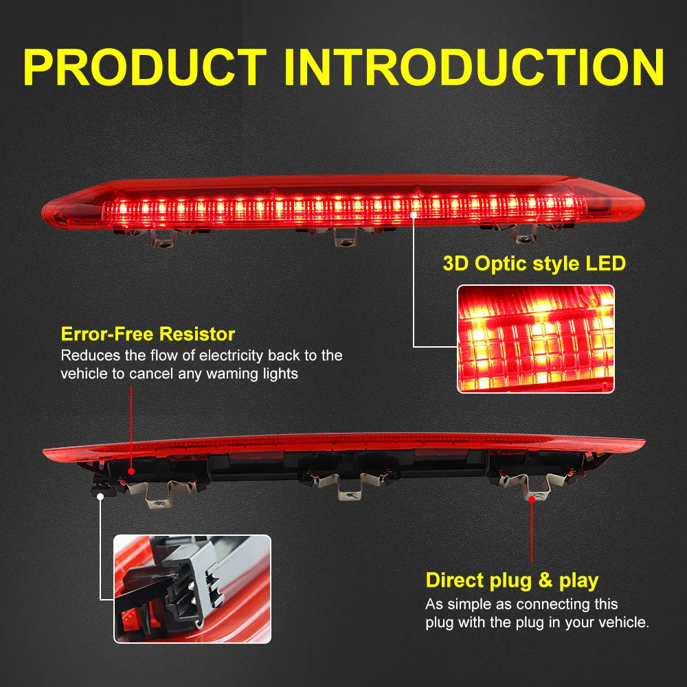 VW Polo IV MK4 9N 9N3 02-10 Red LED Third Brake Tail Stop Light 6Q6945097