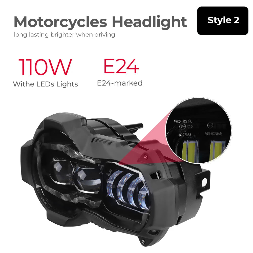 LED Headlight upgarde BMW R1200GS 2004-2012 R1200GS ADV 2005-2013 Plug & Play E24