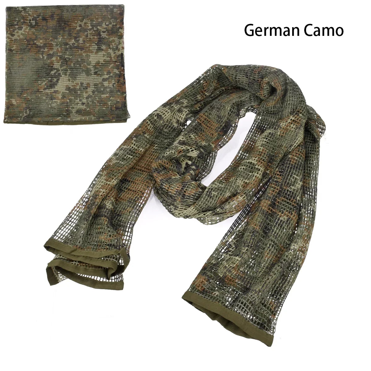 Tactical Cotton Scarf Mesh Neck Keffiyeh Camouflage Face Sniper Veil for Hunting