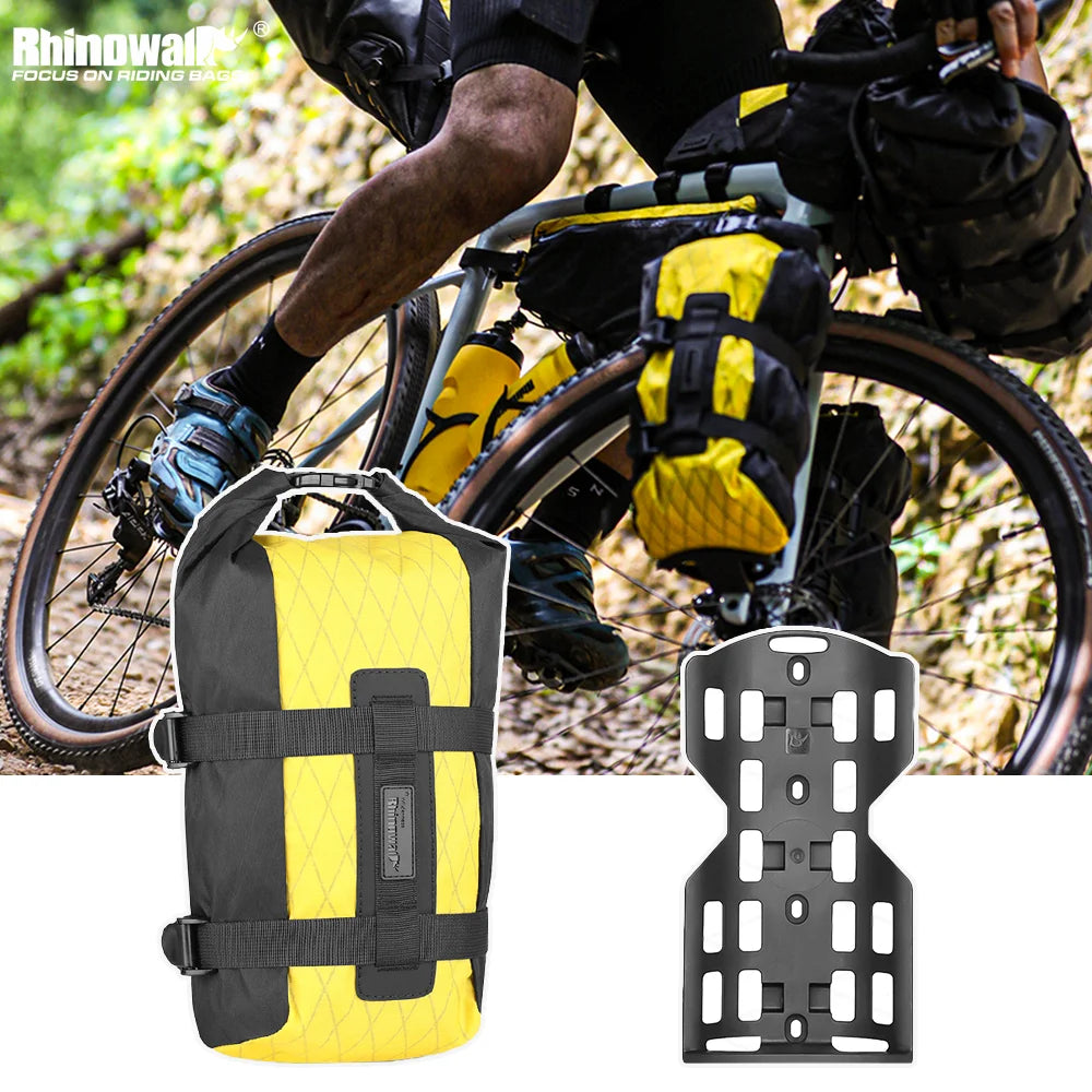 Rhinowalk 6.5L Bike Fork Bag Waterproof Roll Top Front Rack Pack MTB Cycling