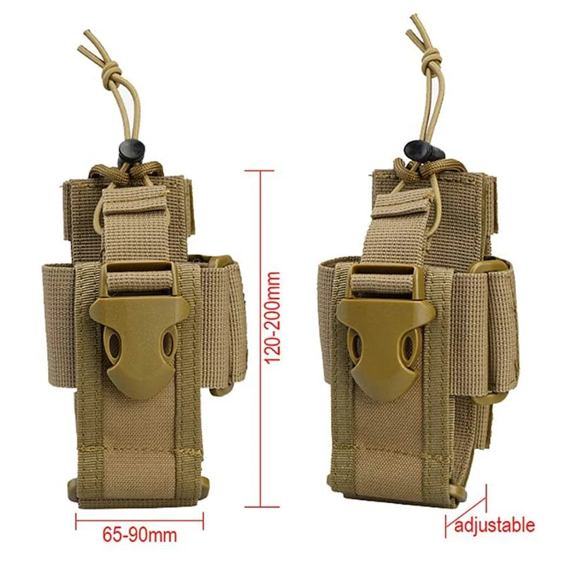 Tactical Walkie Talkie Radio Holder Molle Pouch Nylon Belt PackAirsoft Hiking