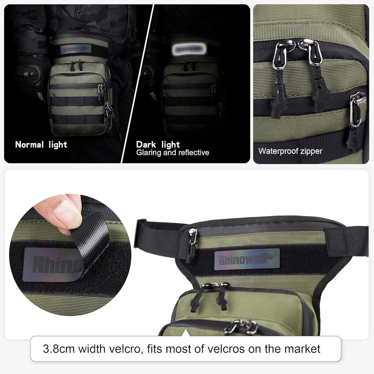 Motorcycle Leg Drop Bag Waterproof Thigh Hip Pouch Tactical Travel Pack waist