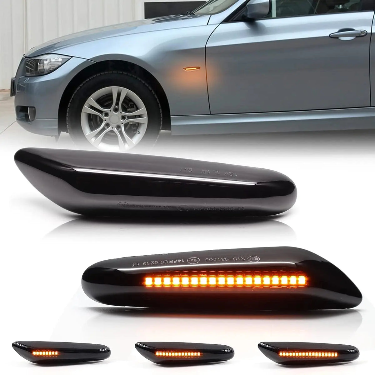 2pcs BMW LED Dynamic Side Marker Turn Signal Sequential Blinker Series 1,3,5, X1, X3