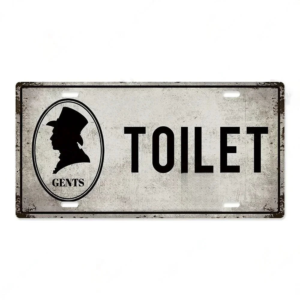 Vintage style Restroom Metal Sign Plaque Plate for Bar, Club, Toilet, Bathroom