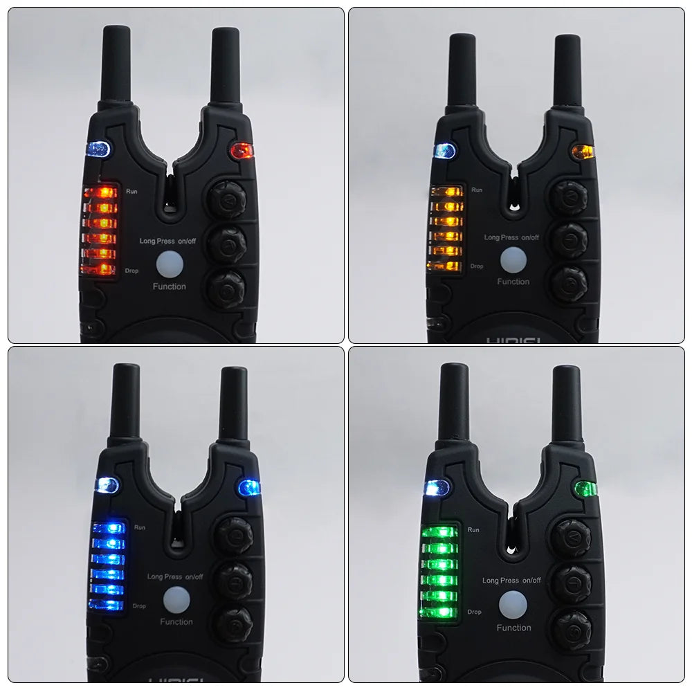 Hirisi Wireless Carp Fishing Bite Alarm Set S8 2 Way Remote Control 1+3 / 1+4