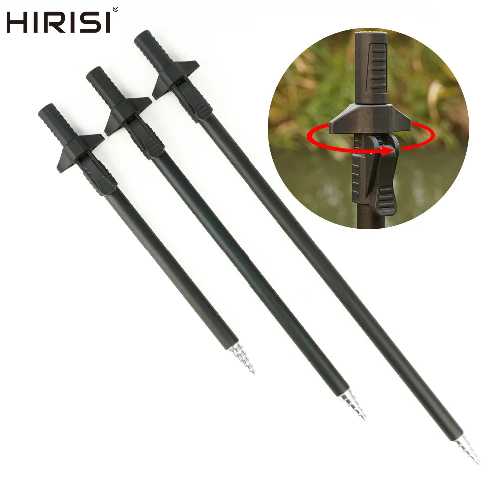 Hirisi Aluminium Telescopic Bank Sticks for Fishing Rod Pod Support 30-90cm