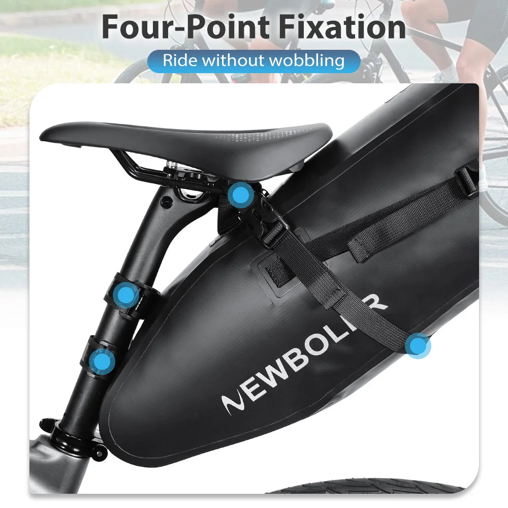 13L Waterproof Bicycle Saddle Tail Bag MTB Road Bike Luggage Touring eatpost