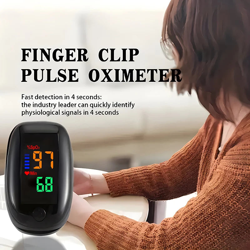 Finger Clip Pulse Oximeter | OLED Screen Blood Oxygen & Heart Rate Monitor