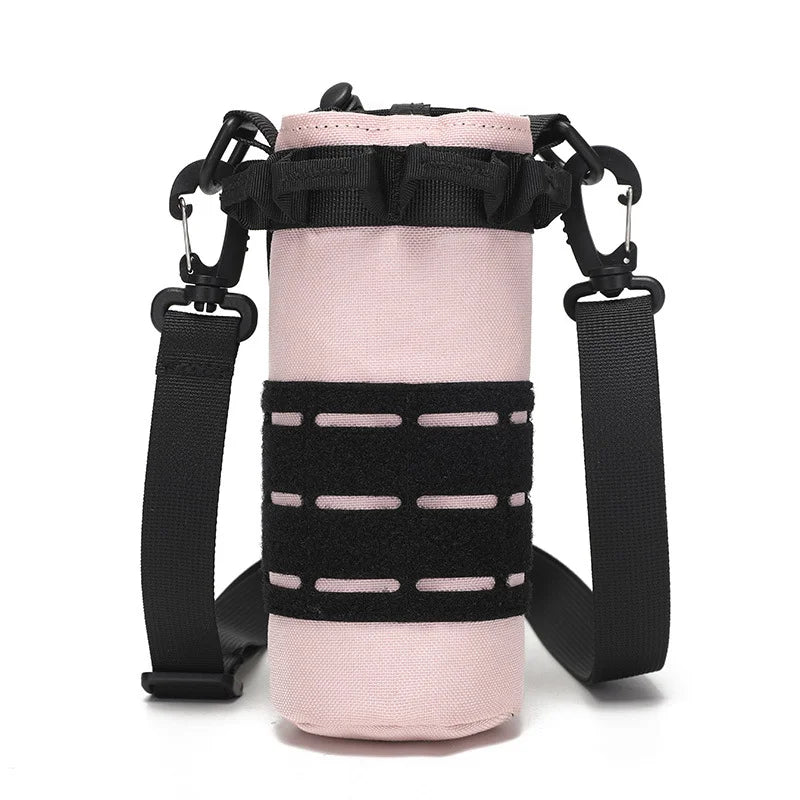 Tactical Molle Water Bottle Pouch Hydration Carrier Bag with Strap Nylon