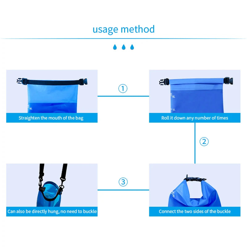6L TPU Gravity Water Bag with Water Filter Straw – Camping, Hiking, Emergency