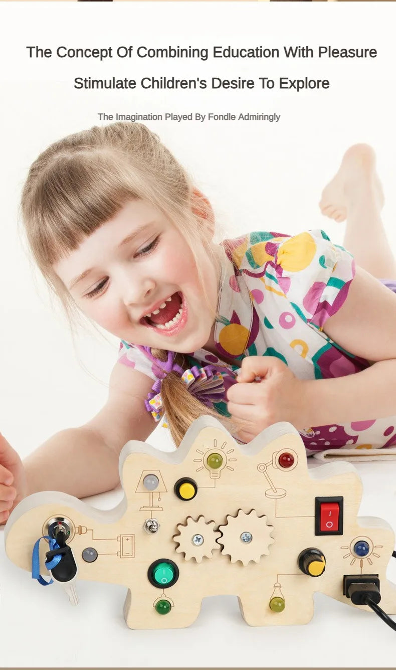 Montessori Busy Board LED Circuit Autism Sensory Cognitive Skill & Fine Motor Toy