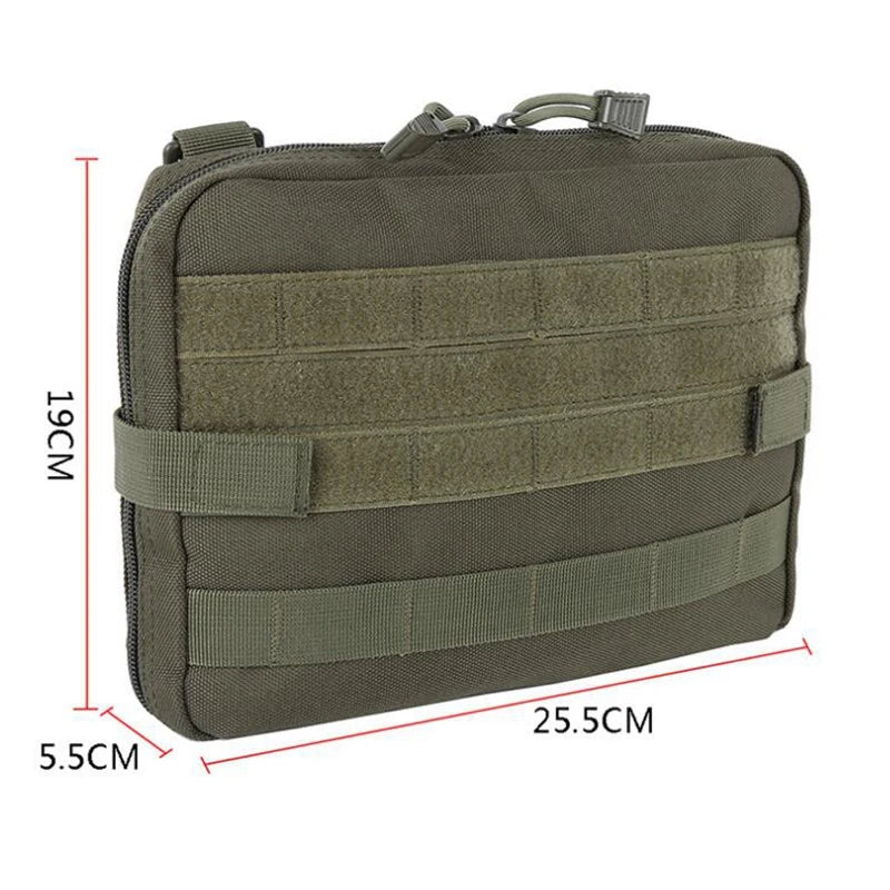 Tactical MOLLE Admin Pouch 1000D Nylon Utility Bag Map Pocket EDC  CS